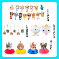 Cat Birthday Party Decorations, 27 Pcs Cat Birthday Decorations Set-Cat Themed Birthday Banner Balloon etc Cat Party Decoration