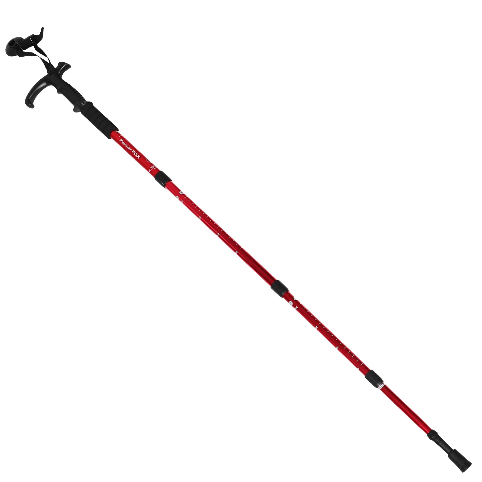 

Lightweight Aluminum 4-Section Telescopic Trekking Pole Shock Absorbing Handle For Hiking Camping Backpacking Portable
