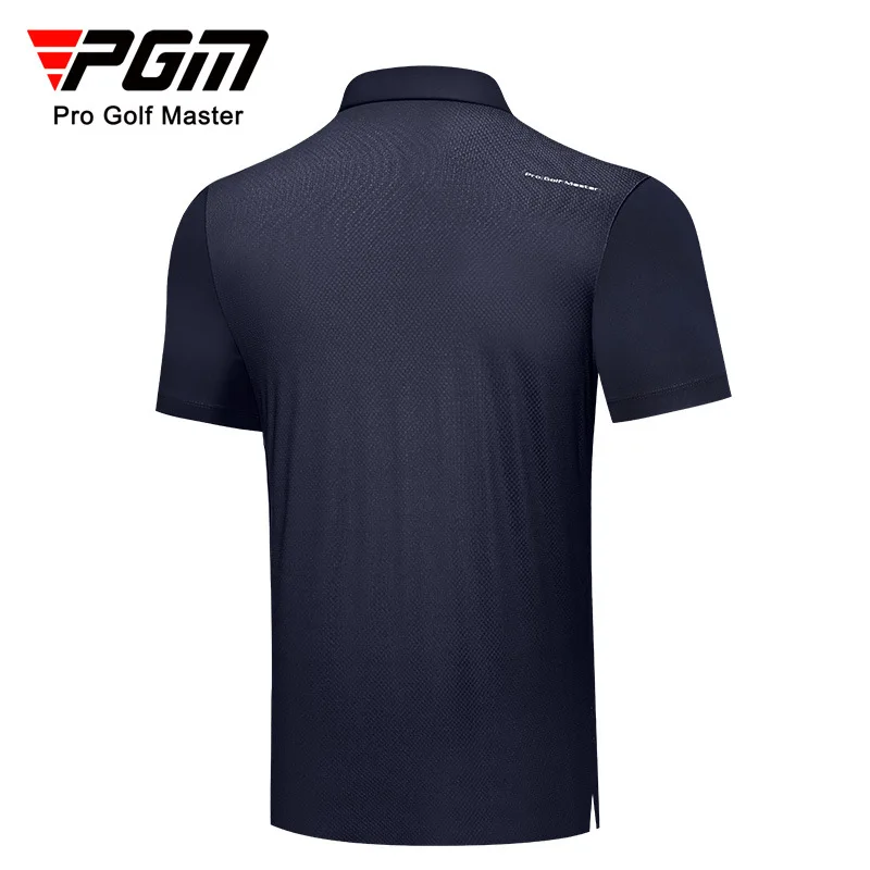 PGM New Golf Apparel t-shirt sportiva estiva a maniche corte da uomo traspirante ad asciugatura rapida con risvolto con cerniera traspirante