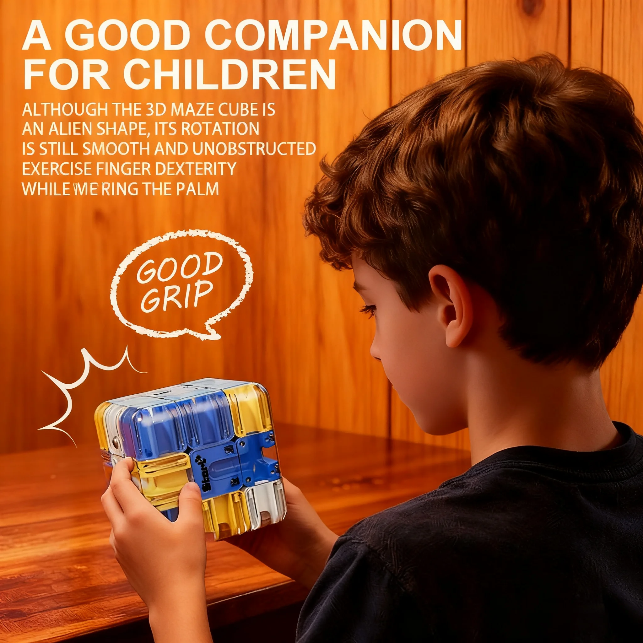 3D迷路マジックキューブパズルおもちゃ 子供向け - 透明な迷路ローリングボール知能キューブ 論理的思考 ストレス解消