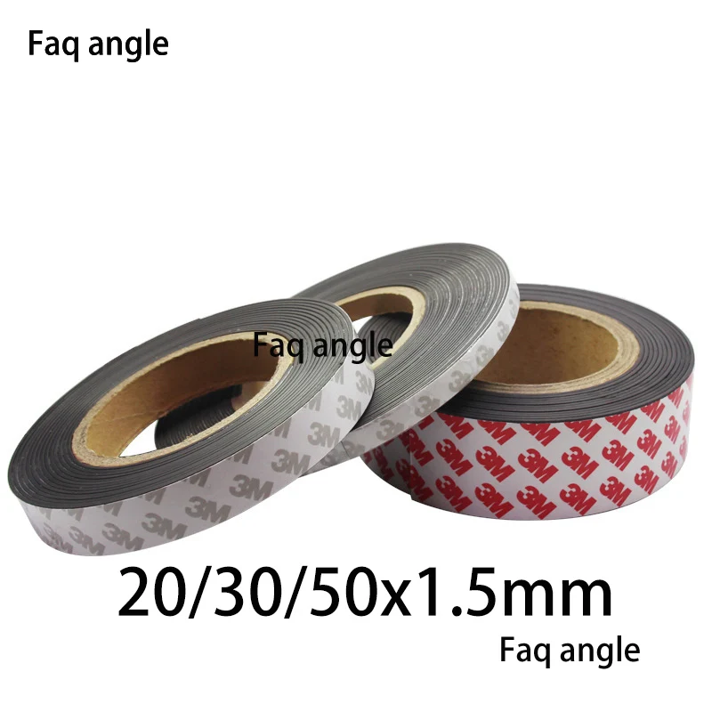 1 Meter DIY Magnets 20/30/50x1.5mm Self Adhesive Flexible Soft Magnet Magnetic Strip Rubber Magnets Tape for Crafts  Magneet