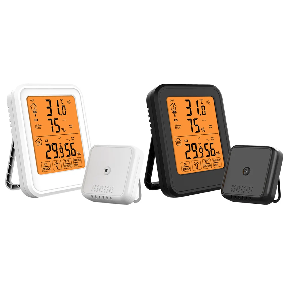 Цифровой беспроводной термометр и гигрометр с сенсорным управлением и магнитным креплением для точного отслеживания температуры