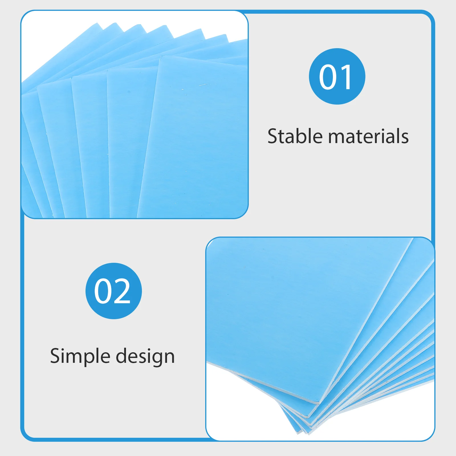 10 Pcs White Poster Board Blank Foam Large Craft Project Decorate Boards Blue Foams Thick