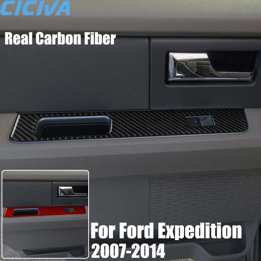 

Real Carbon Fiber Car Accessories Rear Window Lift Trim Cover Soft Sticker For Ford Expedition 2007 08 09 10 11 12 13 2014
