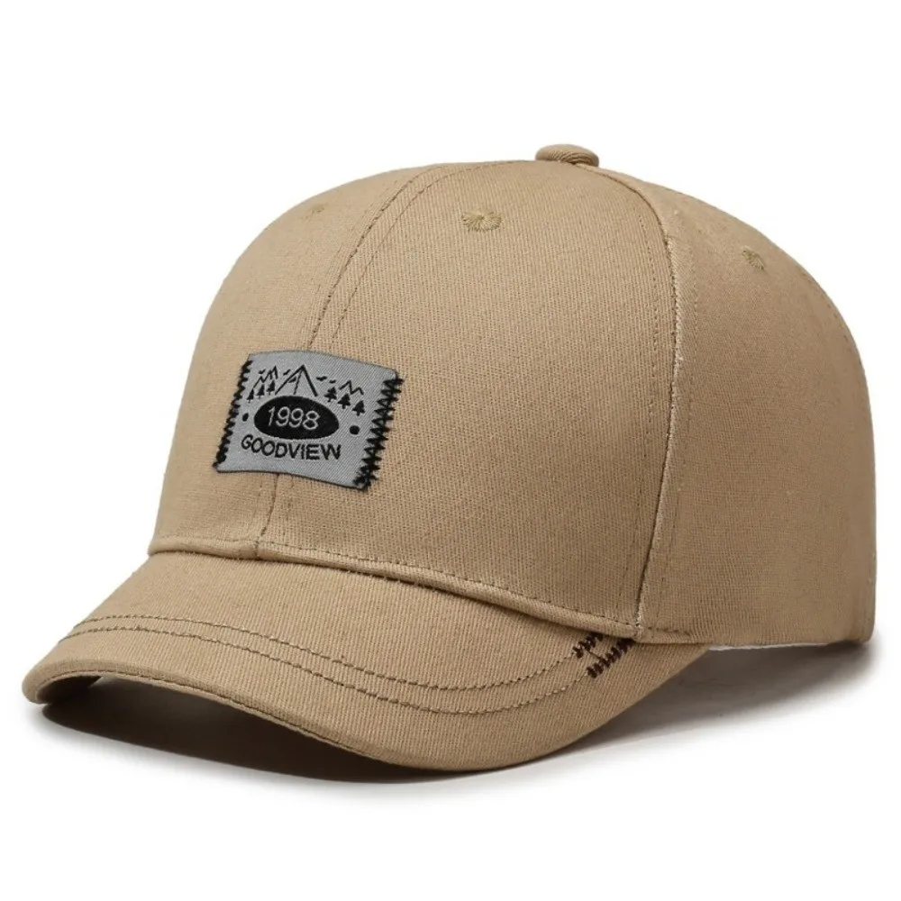 Unisex Short Brim Baseball Cap All Season Short Brim Breathable Visor Hat Breathable Face-Slimming Casual Baseball Cap