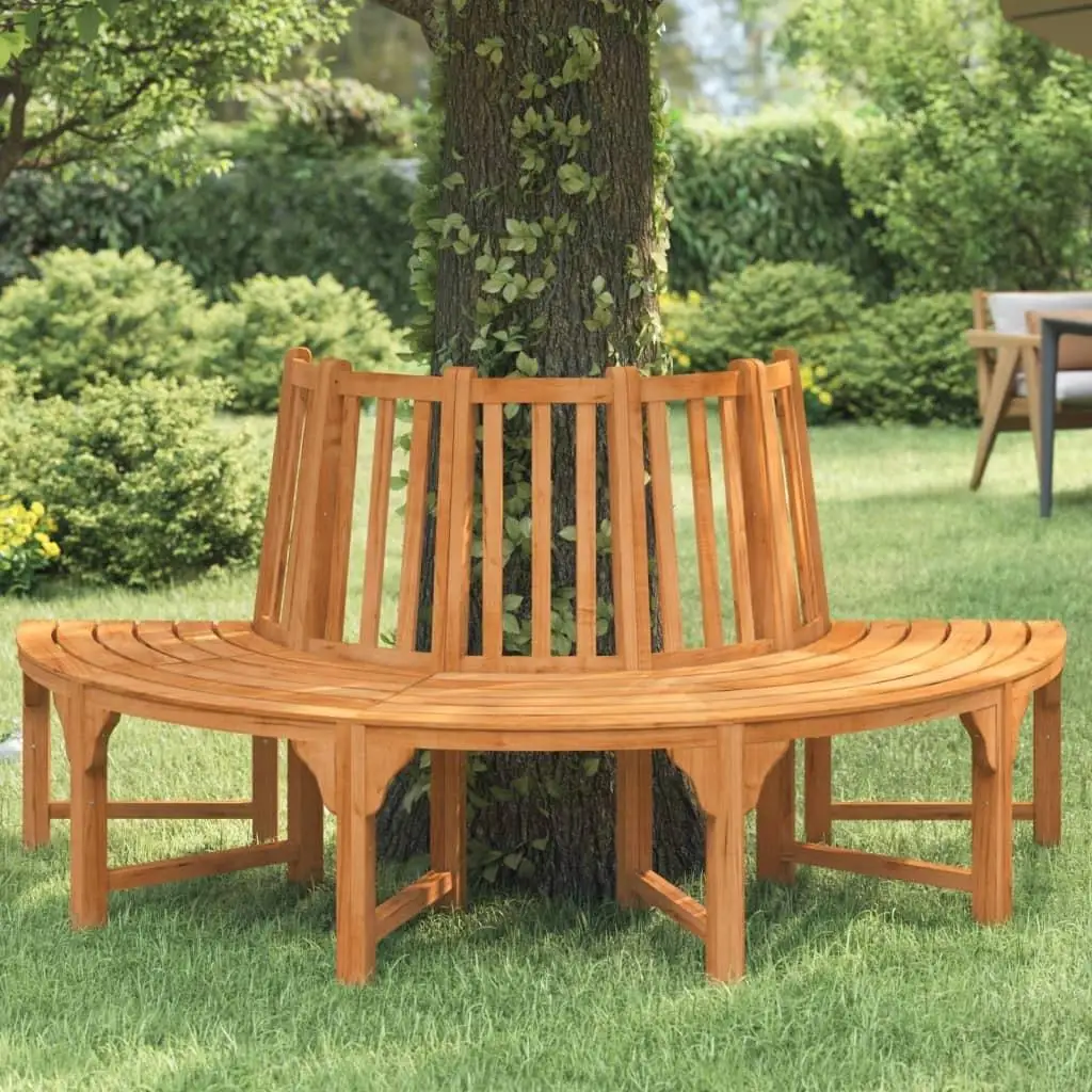 

Solid Reddish Brown Eucalyptus Wood Tree Bench Outdoor Garden Furniture