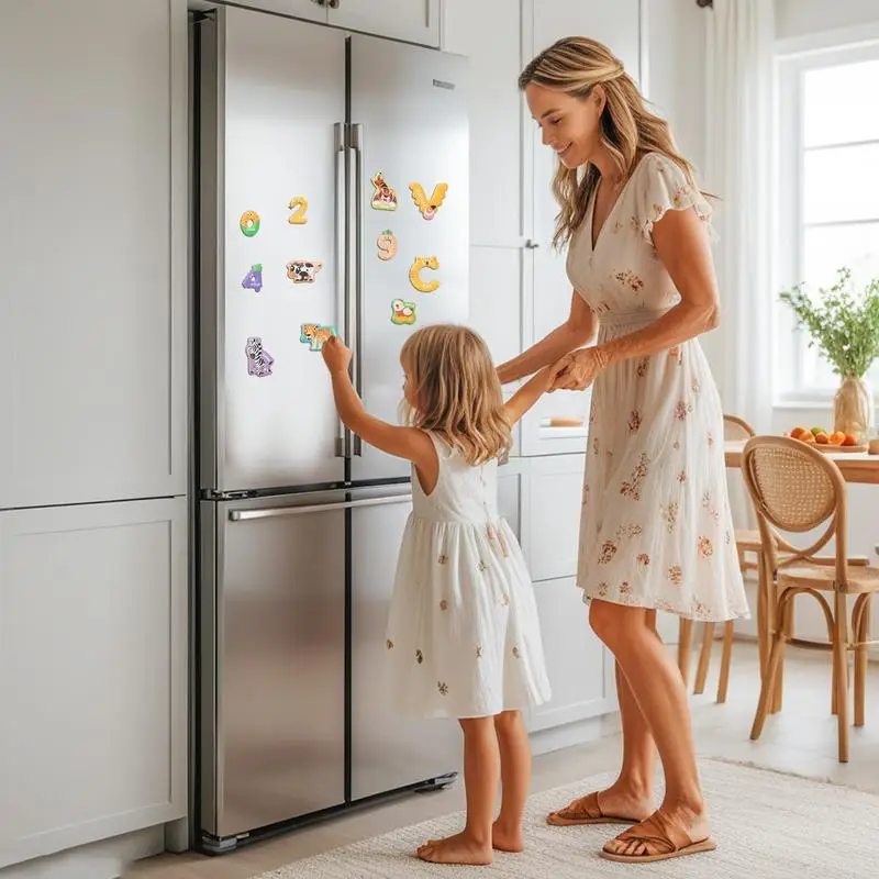 Pasta magnetica di carta Lettere minuscole Puzzle di animali Puzzle Divertente allenamento Colore Abnormità Gioco di adesivi