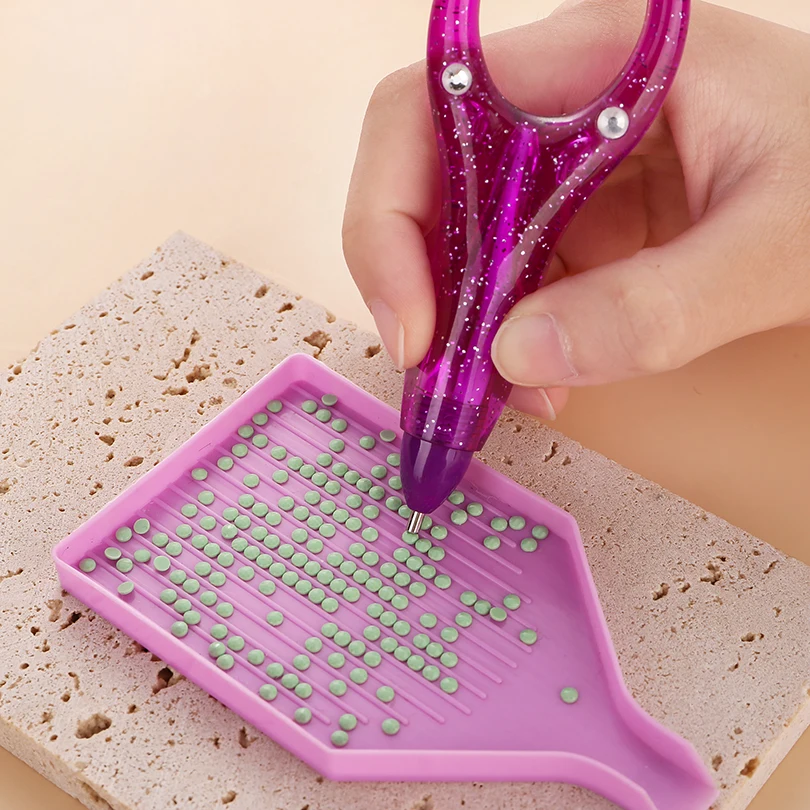 5D Comfortable Diamond Painting Pen Crystal Point Drill Pens Tiger Trap Heads Nail Art Craft Diamond Embroidery Tool Accessories