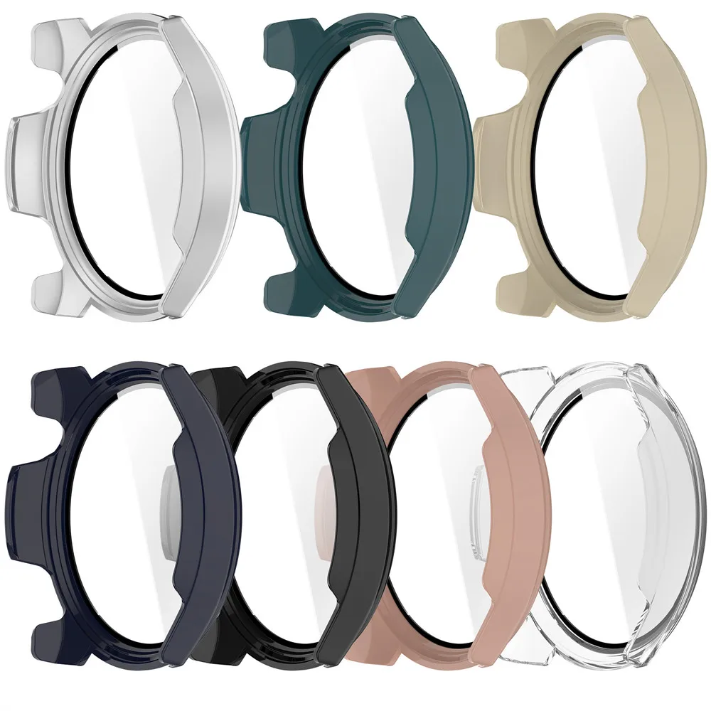 Glass+Case For Haylou Watch 4S Tempered Glass Anti-scratch Hard PC Screen Protector Shell Bumper