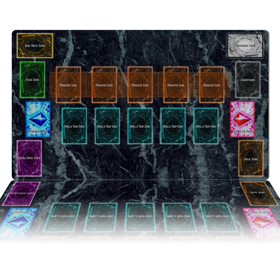 yugioh card zones template YGO TCG Two-Player Battle Mat (25