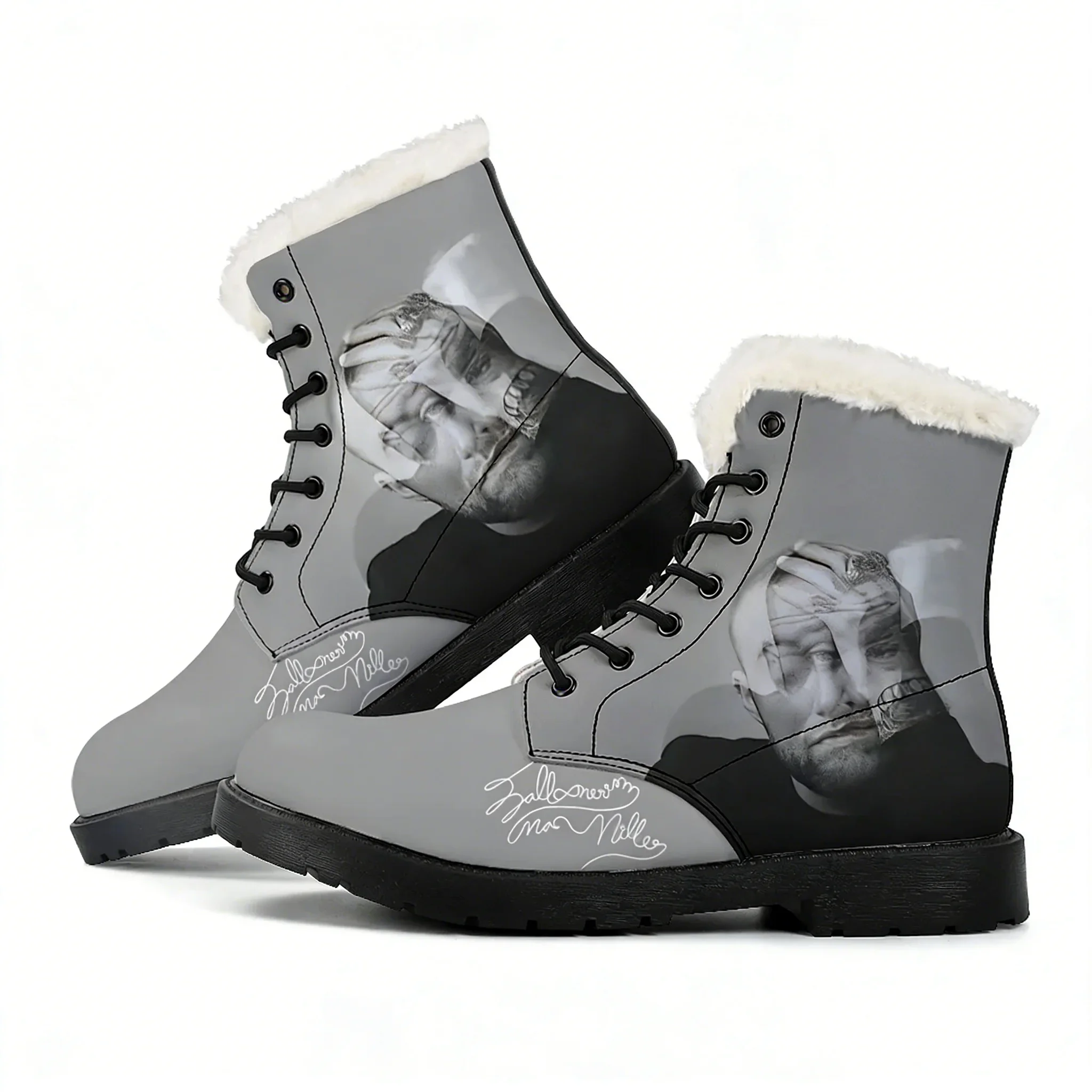 

Mac Miller Plush Boots Mens Womens Teenager Shoes Casual Boot Outdoor Light High Quality Couple Print on Demand Customize Shoe