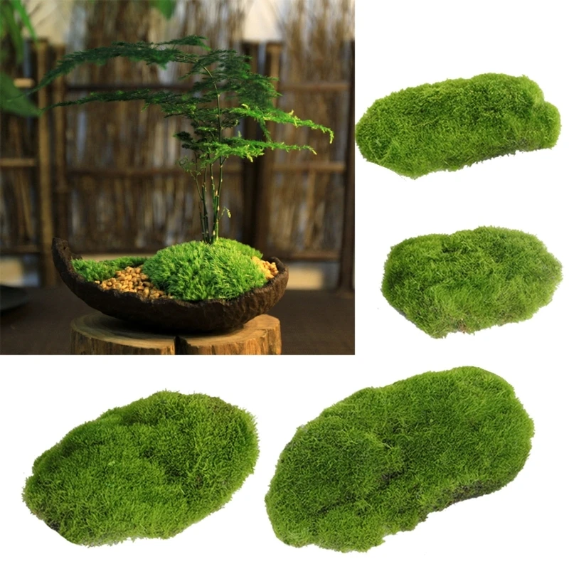 4Pcs Artificial Moss Crafts Mats for Greenery Garden Potted Plant Decoration Dropship