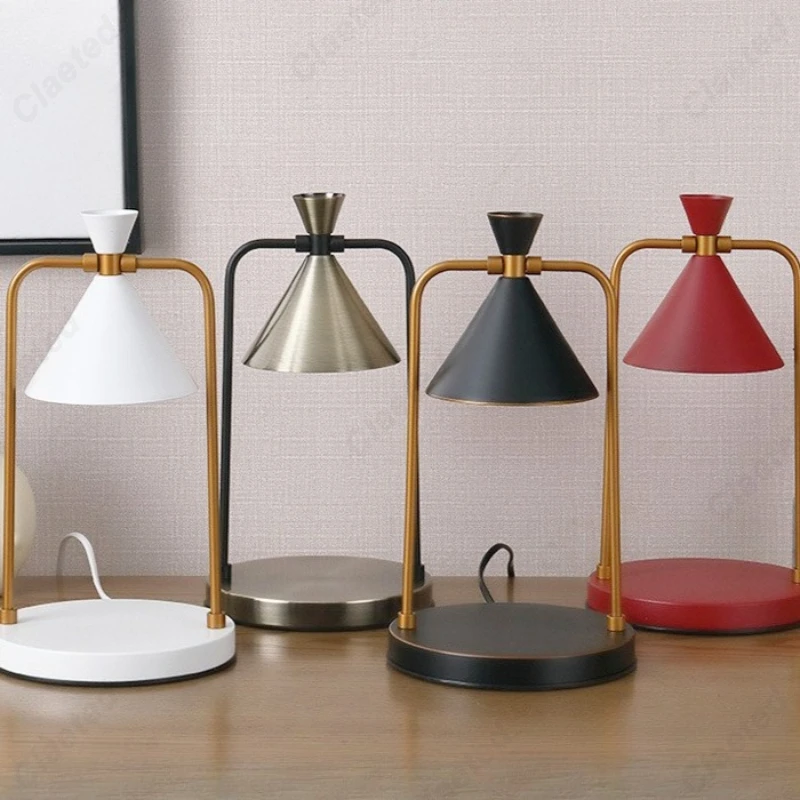 New American Retro Aromatherapy Wax Melting Lamp Dimmable Timing Living Room Study Bedroom Bedside Atmosphere Decorative Lamps