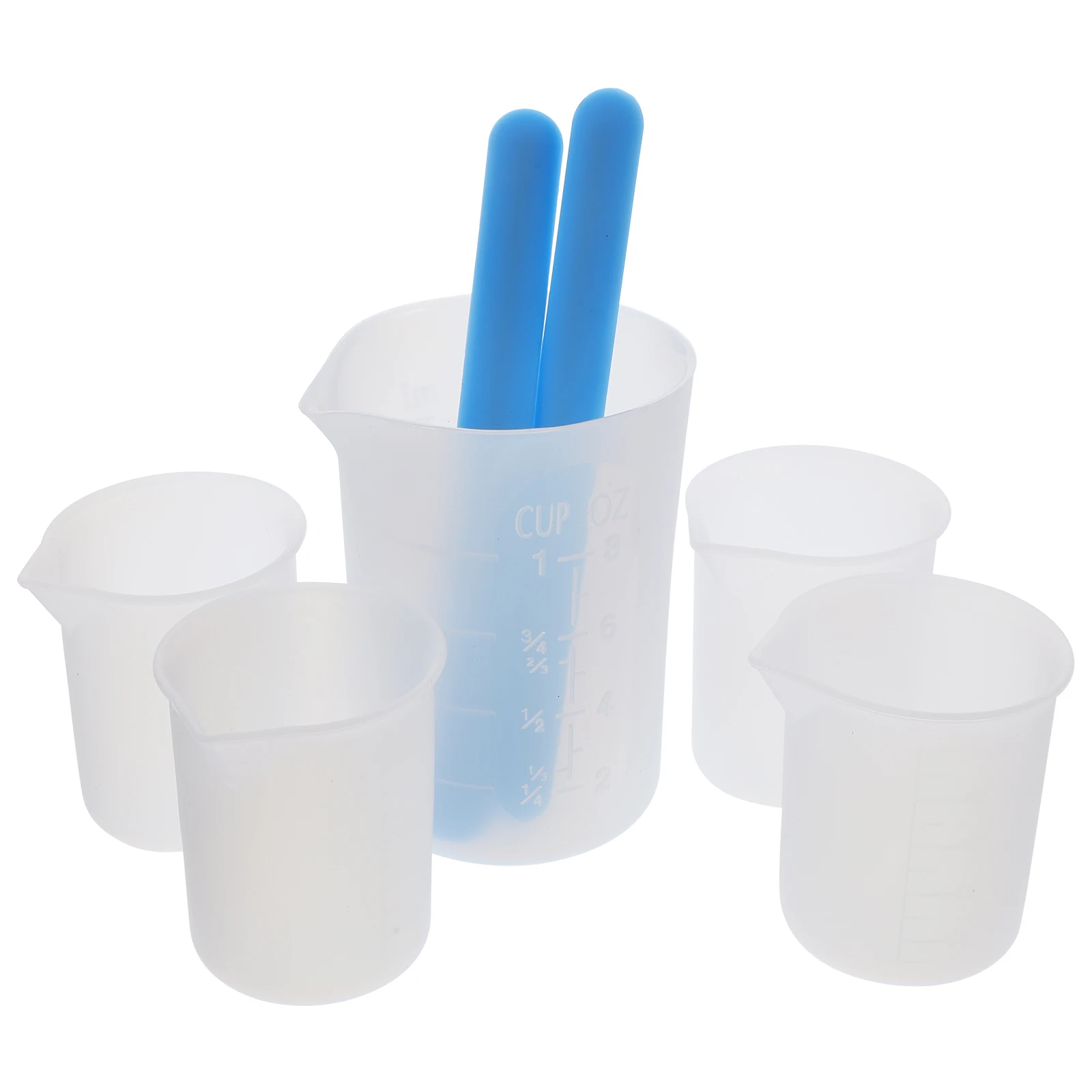 

1 Set Silicone Measuring Cups Kit Epoxy Resin Tools Diy Crafts Supplies For Crystal Art Smooth Glossy Paint Mixing Silicone