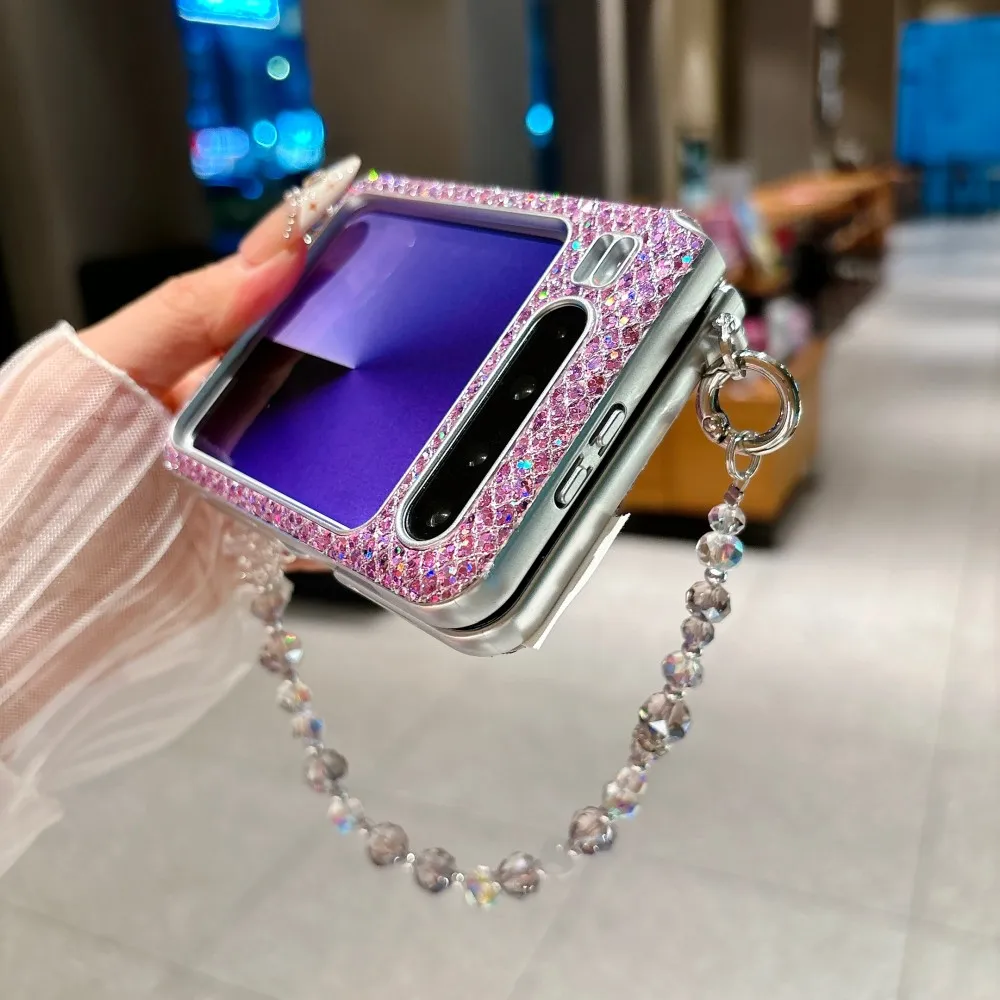 For HuaWei Pura X Glitter Phone Case Shockproof Bracelet PC Hard  Shell Protective Back Cover