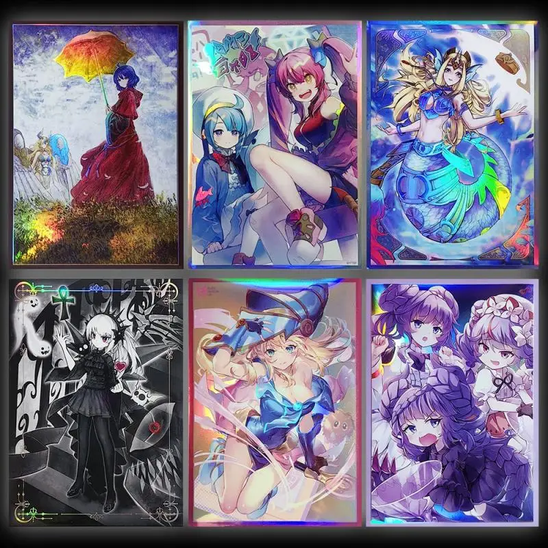 50pcs/set Yu-Gi-Oh! Maliss Maiden of White Flash Card Sleeve Anime Game Collection Card Protective Cover Gift Toy 63*90mm