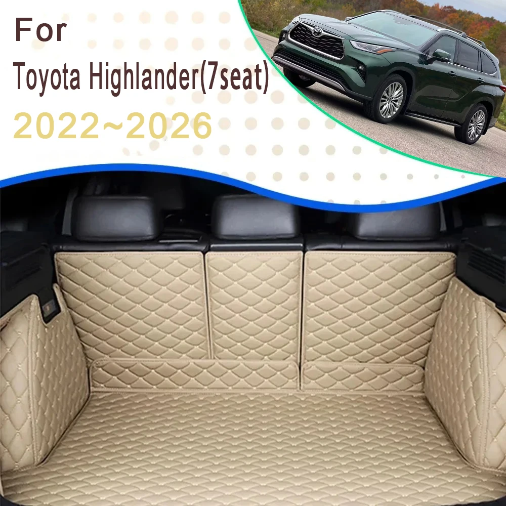 

Hybrid Car Rear Trunk Mats For Toyota Highlander XU70 2022 2023 2024 2025 2026 7seat Storage Pads Carpets Auto Accessories