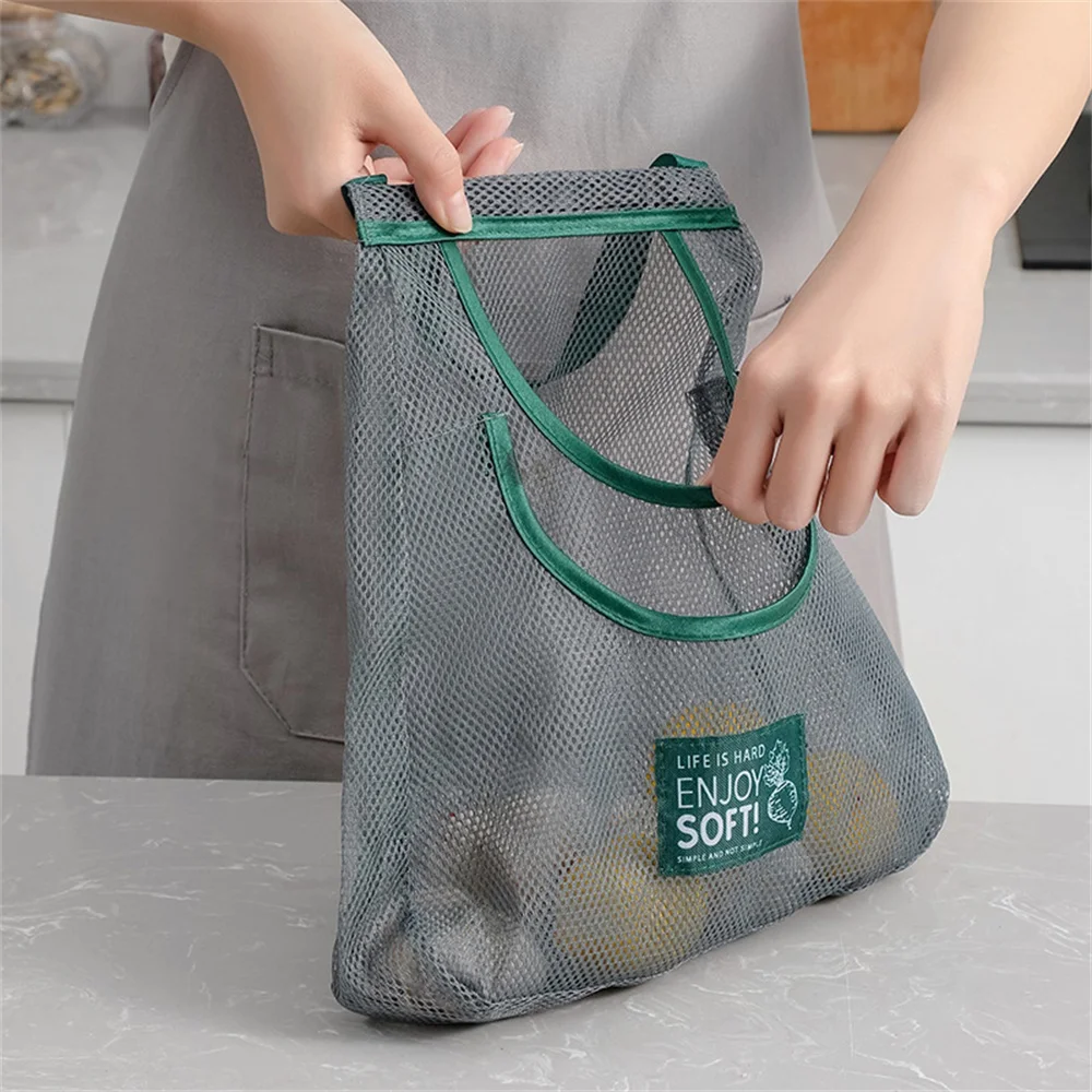 3 قطع من أكياس شبكية لتخزين المطبخ متعددة الوظائف - منظمات مثبتة على الحائط، بوليستر متين، إكسسوارات منزلية أساسية