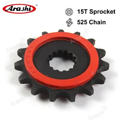 Motorcycle 525 Chain 15T Front Rubber Cushioned Sprocket For KAWASAKI Z900 ZR900 ZR900RS Z900 ABS SE 2018-2020/Z1000 ZR1000 1000
