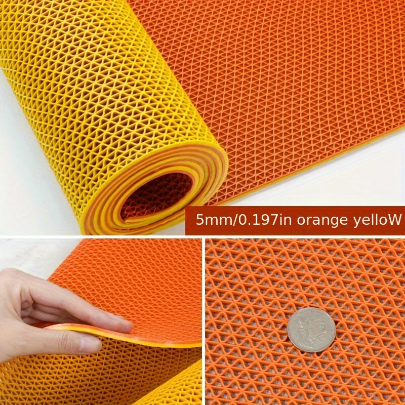 

Showers and Kitchen Doors, Bathroom Mat 1800G Weight Two-tone Non-slip PVC Bathroom Mat - Thick Commercial Grade Floor Mat,