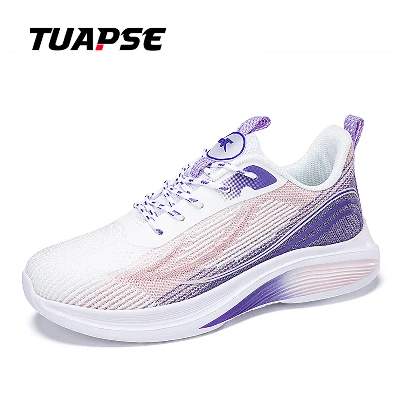 TUAPSE Couple Sneakers Fly Woven Simple Luminous Athletic Women Breathable Comfortable Soft Lightweight Sports Running Shoes