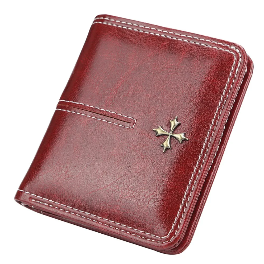 Zipper Mini Women Wallets Soft Vertical Square Shape PU Leather Small Wallets Card Holder Wallet