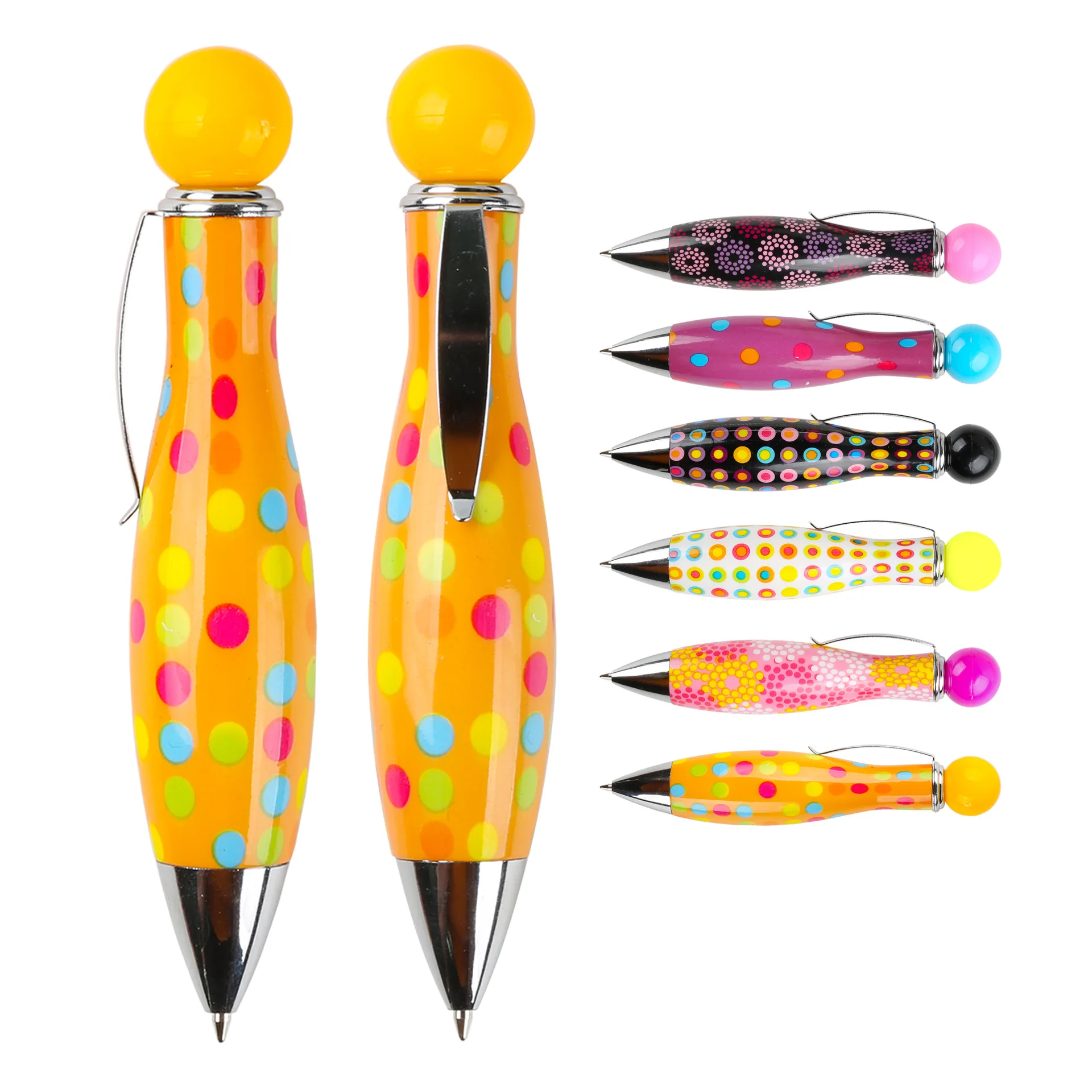 6 قطع قلم حبر جاف ملون، قلم توقيع أسود، قلم سمين إبداعي، مستلزمات الطلاب، مستلزمات مكتبية