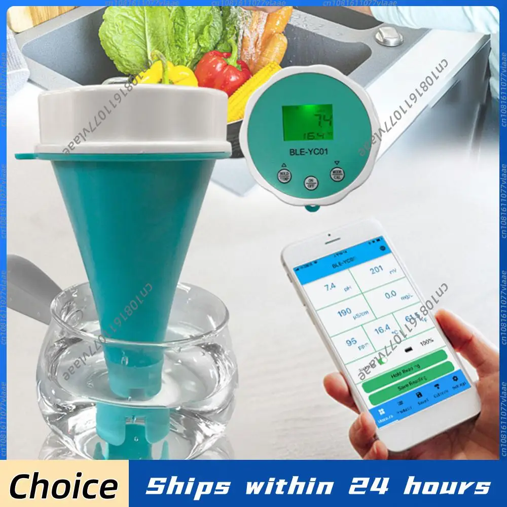 6 in 1 Smart Floating Swimming Pool Water Analyzer APP Online Monitor Water Quality Detector PH CL TDS EC ORP TEMP Tester