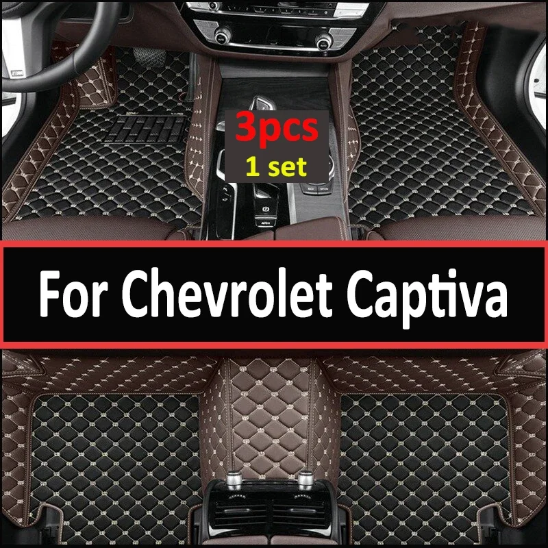 Car Mats Floor For Chevrolet Captiva CN202S 2022 2023 7 Seater Waterproof Leather Car Mats Full Set Alfombrillas Car Accessories