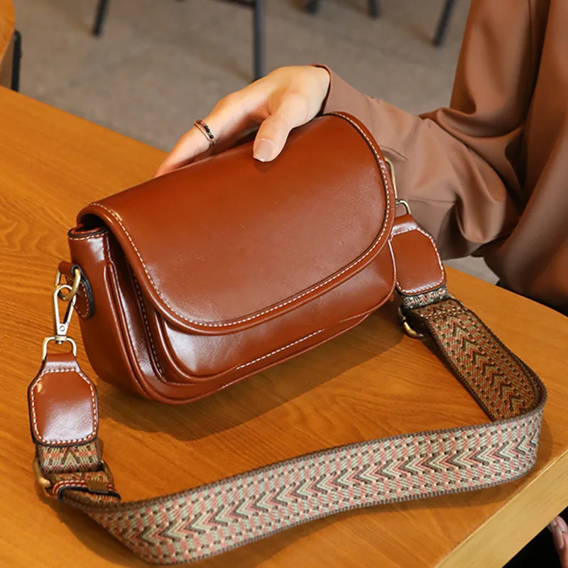 

Women's Bag Luxury Designer Vintage Style Women Shoulder Bag Split Leather High Quality Crossbody Messenger Bags Female Handbags