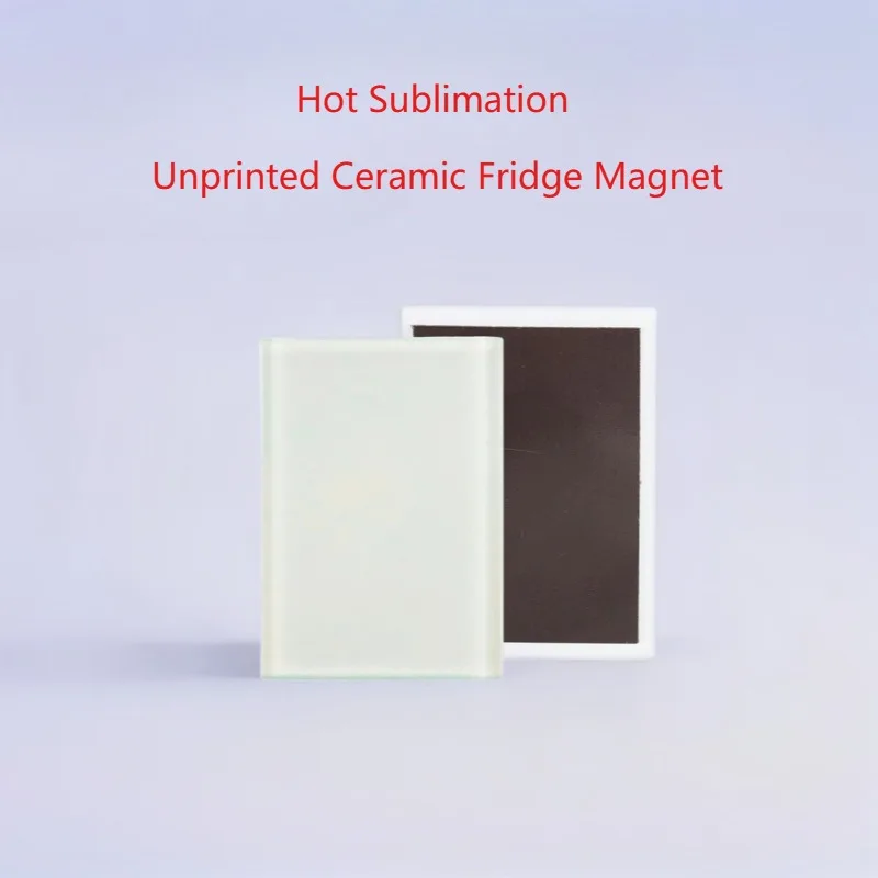 Sublimation Blank Ceramic Fridge Magnet Heat Transfer Unprinted Rectangula Porcelain Refrigerator Sticker Soft Magnetic Material