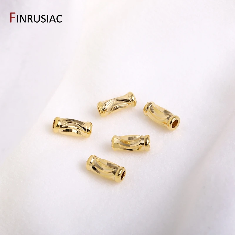 14k Gold Plated 7mm*3mm Loose Spacer Beads High Quality Bulk Beads For Jewelry Making DIY Accessories Wholesale