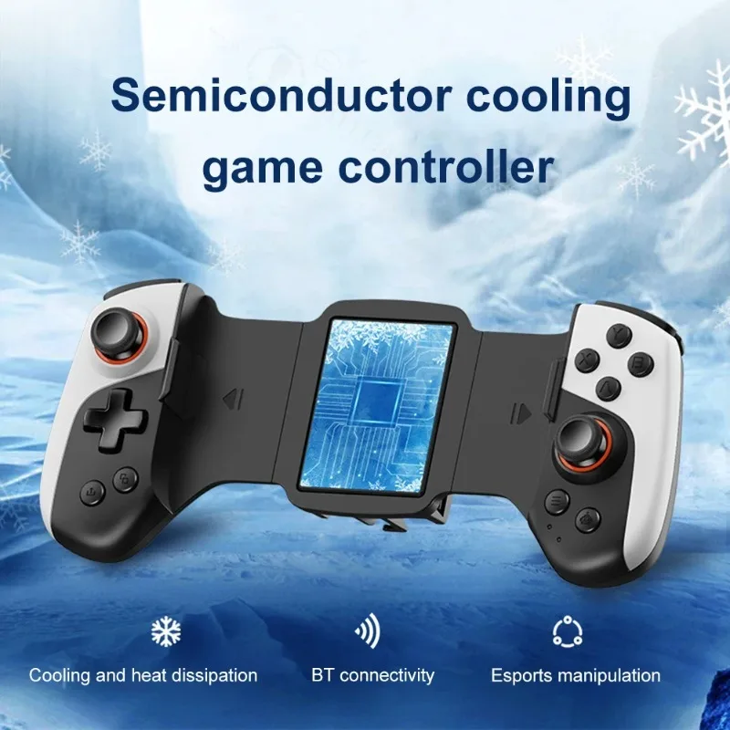 2 in 1 Wireless Mobile Gaming Controller Type C Cooling Cell Phone Gamepad Joystick Dual Joystick for Android Phone