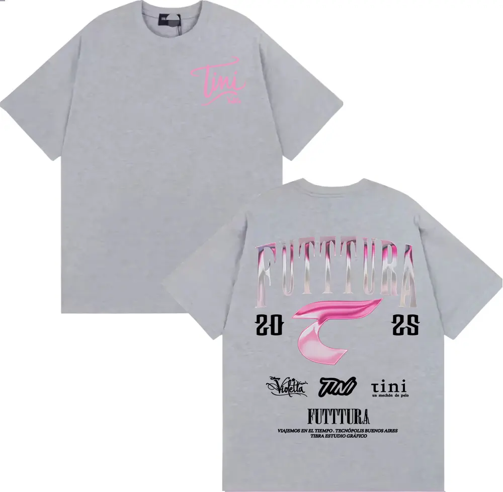 المغني تيني ستوسيل فوديرا ألبوم 2025 جولة تي شيرت الرجال النساء الموضة الجمالية الرجعية تي شيرت القطن عادية المتضخم تي شيرت