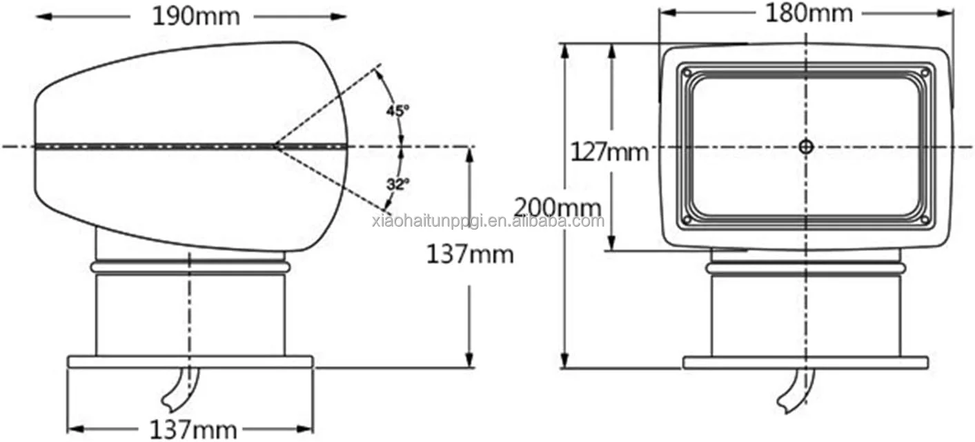 Desain Baru Lumba-lumba Kecil Kualitas Tinggi Laut 12v 100w Lampu Sorot Remote Control Laut