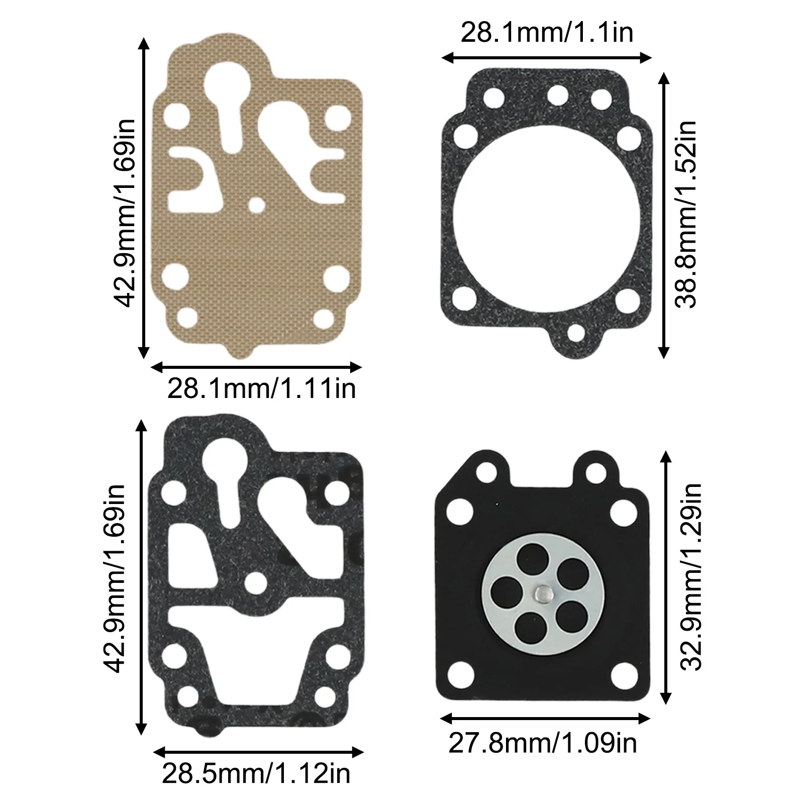 15 ミリメートルキャブレターキット 33cc 43cc 47cc 49cc 用 50cc 52cc エンジンヘッジトリマー刈払機エンジン部品 40-5F/44-5F/TU33