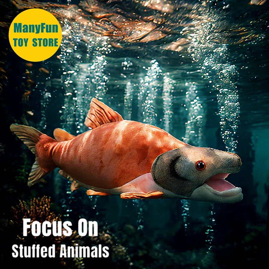 

Sockeye Salmon High Fidelity Trout Plushie Kokanee Plush Toy Lifelike Red Salmon Stuffed Animal Simulation Doll Toys Gifts