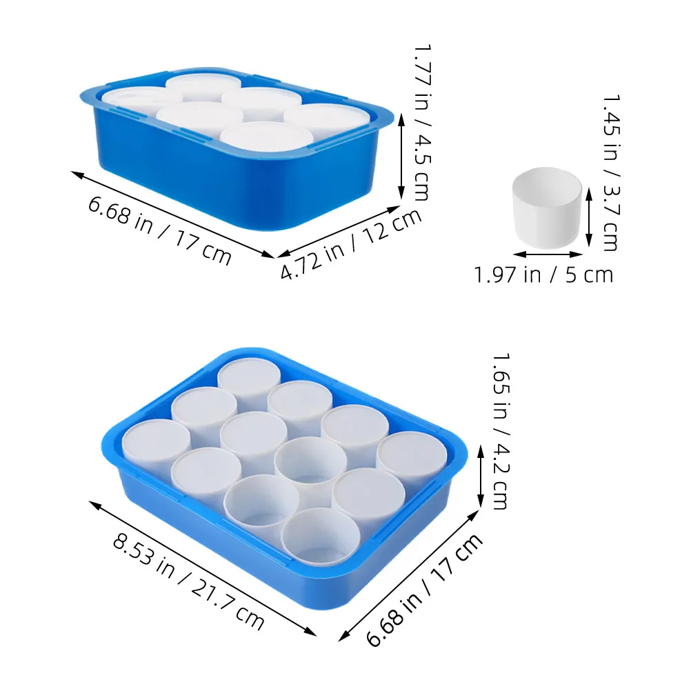 2Pcs Watercolor Oil Paint Mixing Palette Set Portable Non-Metal Artist Palette with Tray Cups for Studio Outdoor Sketching