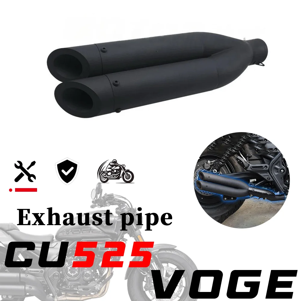 FOR VOGE CU525 VH Style 1-to-2 Exhaust System Middle  Tail Pipe Rich Tone Upgrade