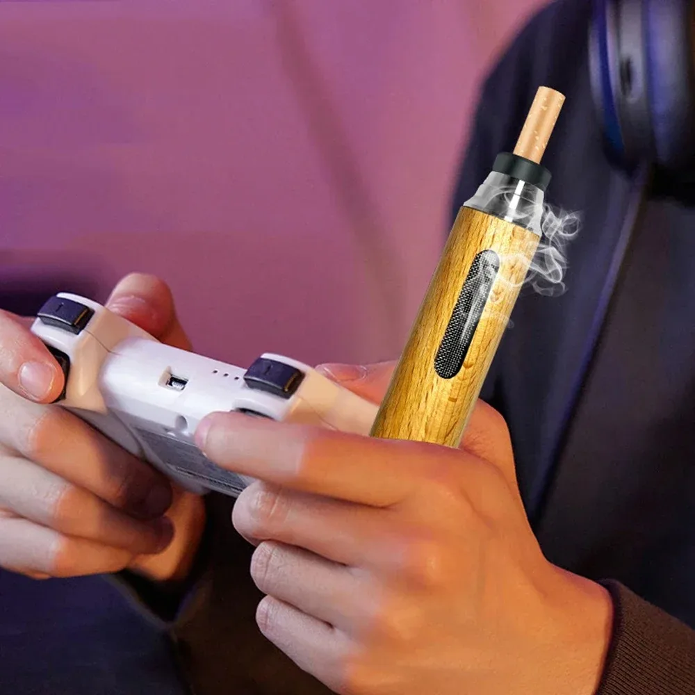 

Portable Car Ashtray Mini Car Ashtray Anti Soot-flying Cigarette Cover Anti-ash Luxury Wood Cigarette Holder for Smoking Gift