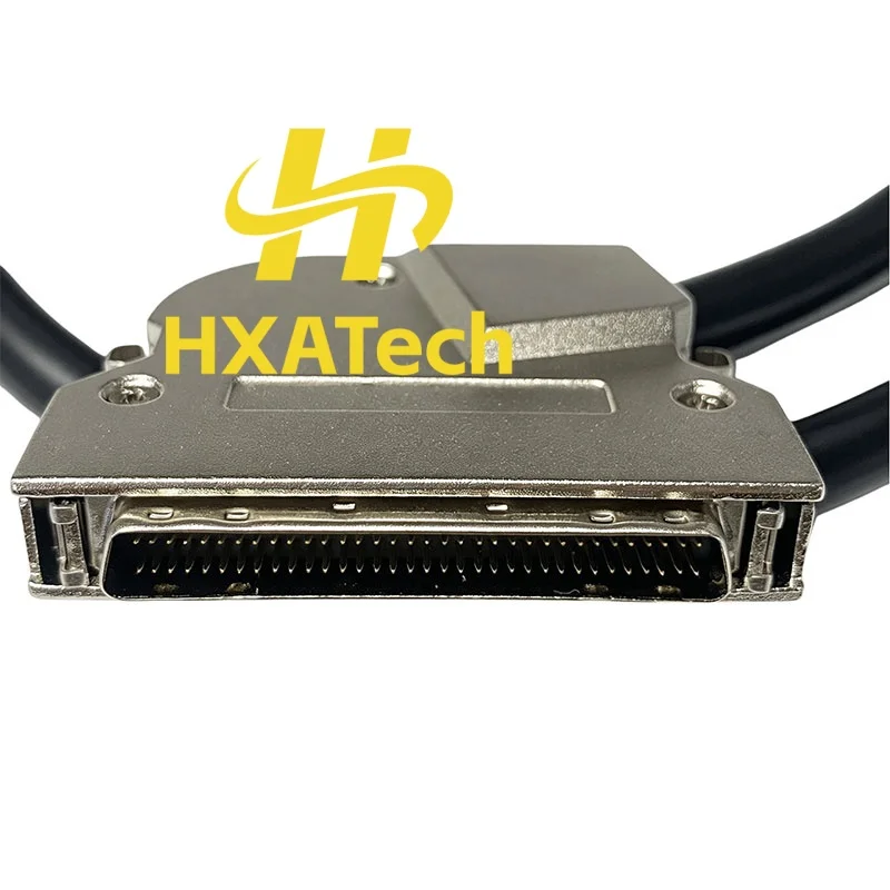 NEW Design 75 degree side outlet 68Pin SCSI Cable 68pin Male SCSI HPDB68 Male to Male Connector Cable with Iron shell buckle