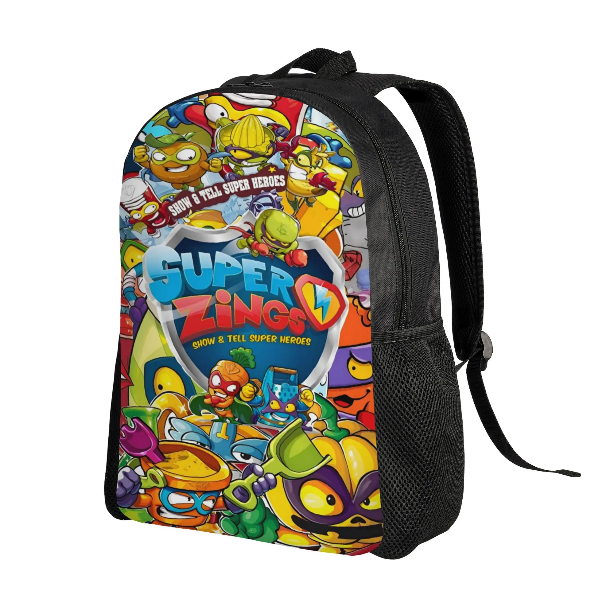 Super Zings Game  Backpack Women Men Superthing Durable Backpacks Polyester Funny High School Bags Daily Custom Rucksack