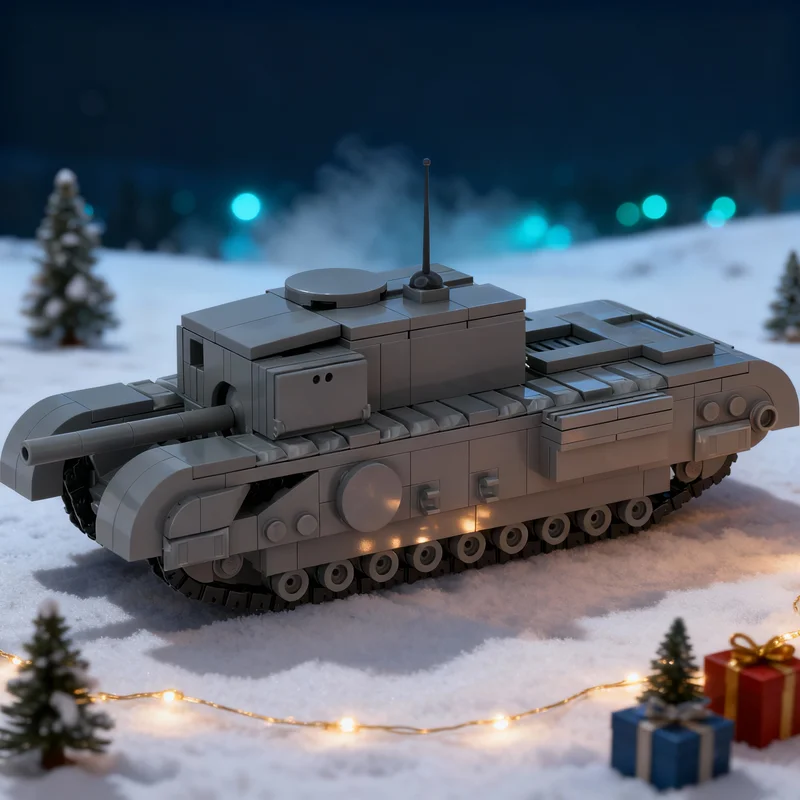 

498pcs MOC System Churchill Gun Carrier GC 1 Scale Model Toys Building Blocks Architecture Christmas Gift Idea Education