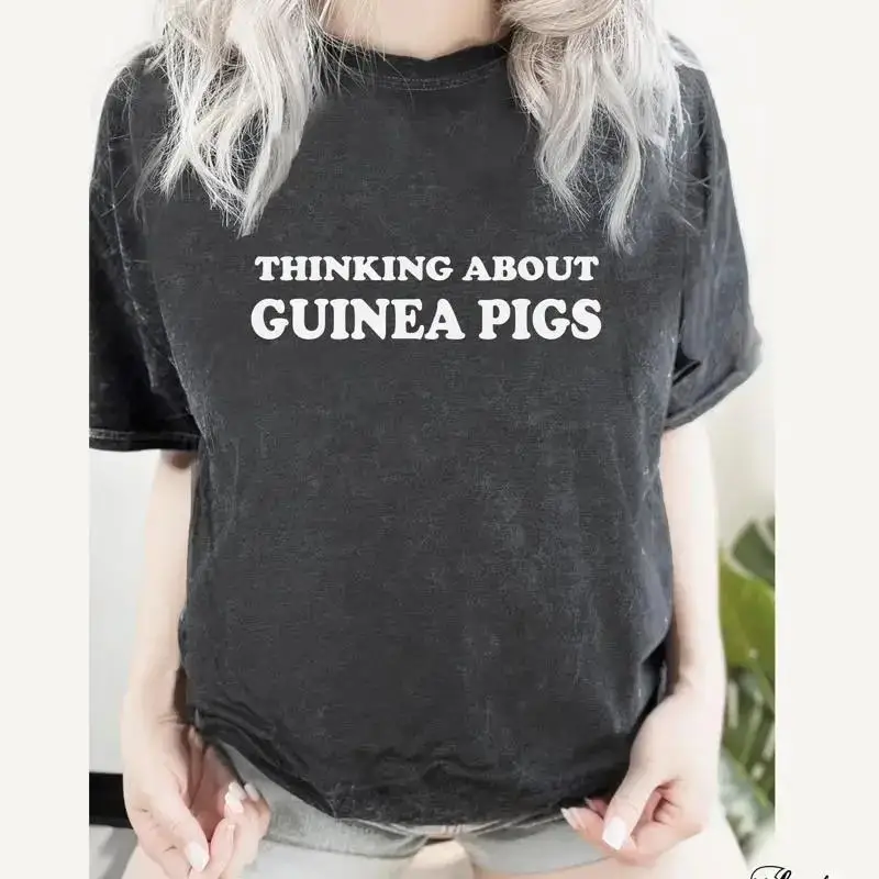 Thinking About Guinea Pigs T Shirt Animal Lover Idea Rodent Present Small Pet Pets Mice Chinchilla Mouse