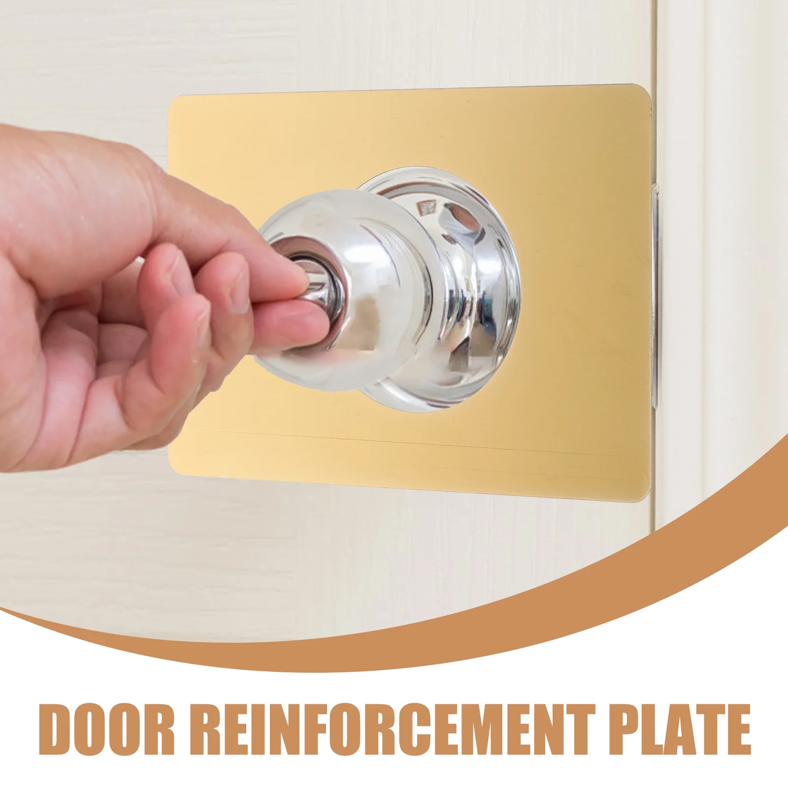 2 Pcs Door Lock Repair Plate Fixed Piece Room Round Strike Filler Knobs Hole Plates Chain Deadbolt Covers Striker Metal