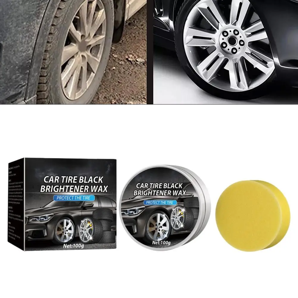 Advanced Car Tire Gloss Wax - Long-Lasting Protection and Gloss Enhancer, Suitable for Plastic Parts, Long-Lasting Maintenance C