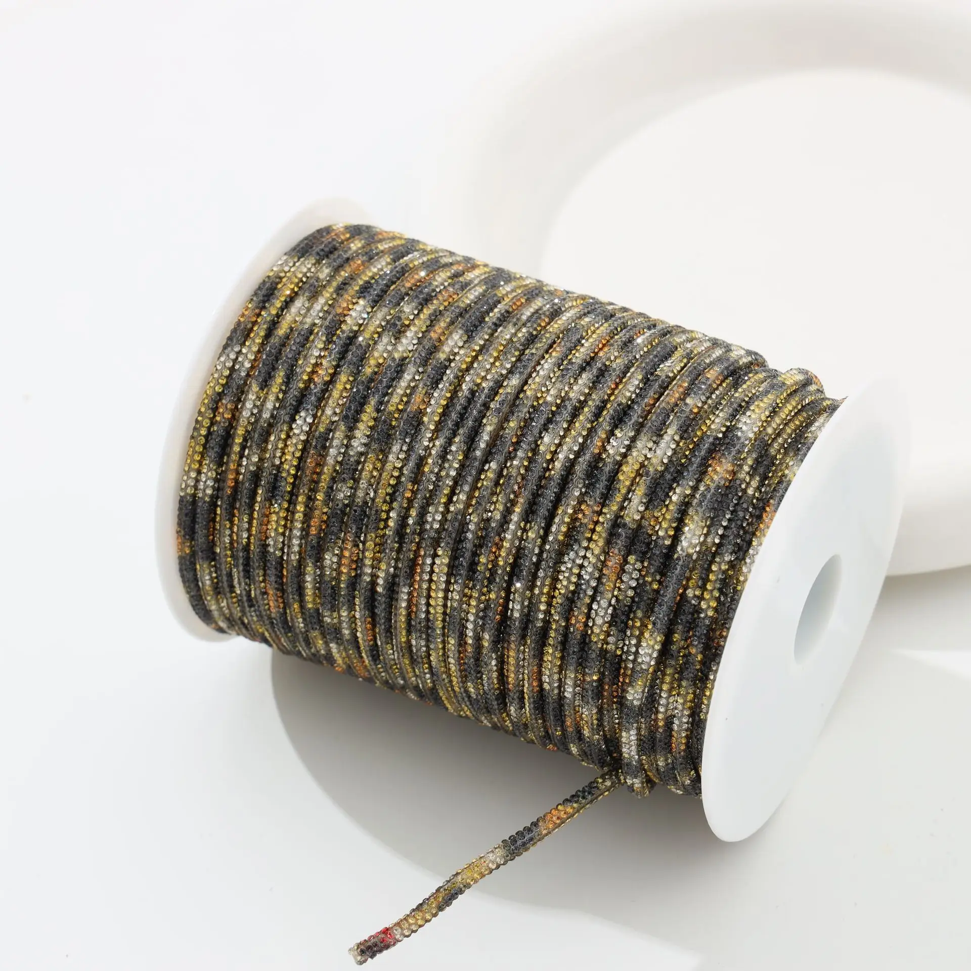 50yards 4mm Crystal Rhinestone Cord Trim Glass Diamond Rope DIY Sewing For Clothes Shoes Bags Wedding Dress Costume Decoration image 3