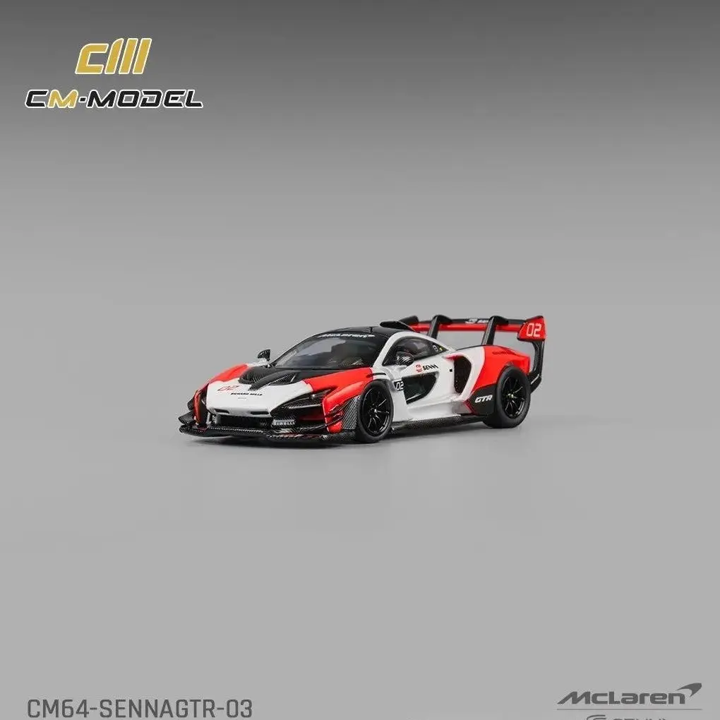 CM 모델 1:64 McLaren SennaGTR 레드 및 화이트 말보로 합금 컬렉션 자동차 모델