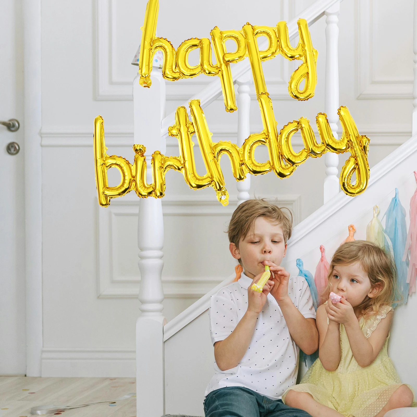 

1Set Colorful Birthday Balloons Various Sizes Styles Aluminum Film Long Lasting Decor Party Gathering Backdrop Prop