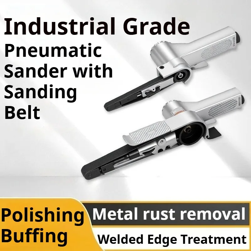 

Labor-saving Pneumatic Belt Sander Industrial Grade Air Powered Polishing Tool Metal Rust Removal Wood Sanding Weld Treatment